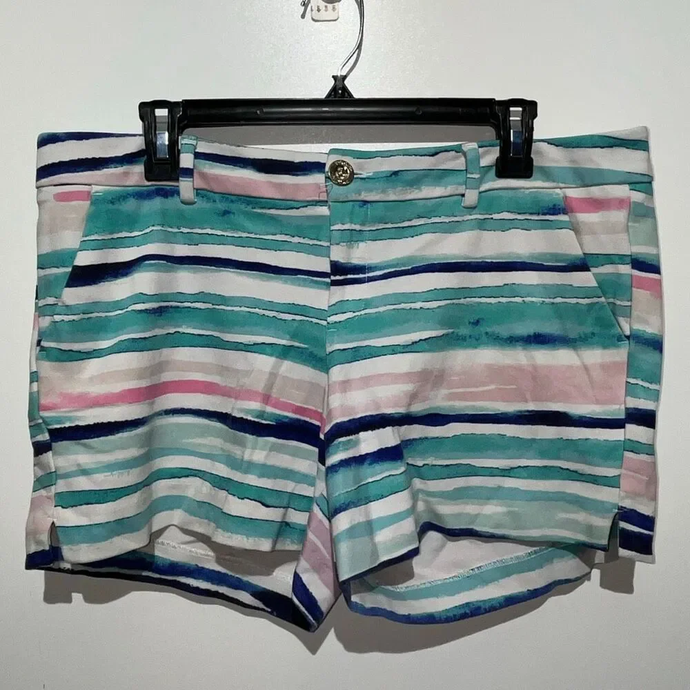 Lilly Pulitzer Women's Multicolor Striped The Callahan Stretch Shorts Size 12
